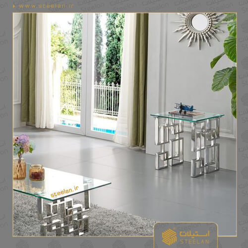 میزعسلی استیل سیلور مدل sm6040 