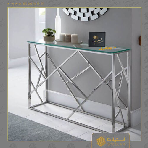 میز کنسول استیل نقره ای مدل sc4000