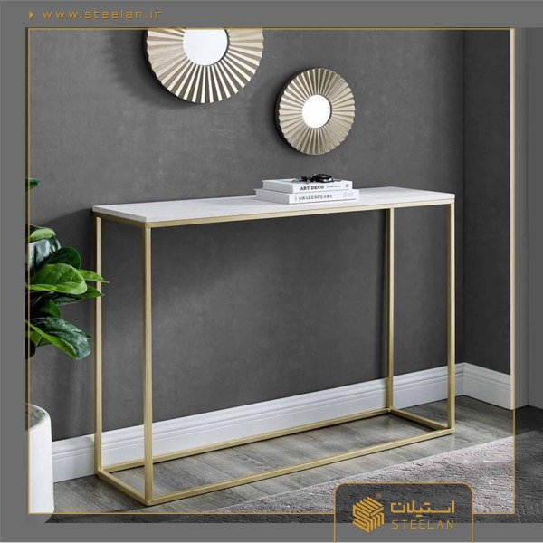 میزکنسول استیل طلایی pvd کد sc_3021