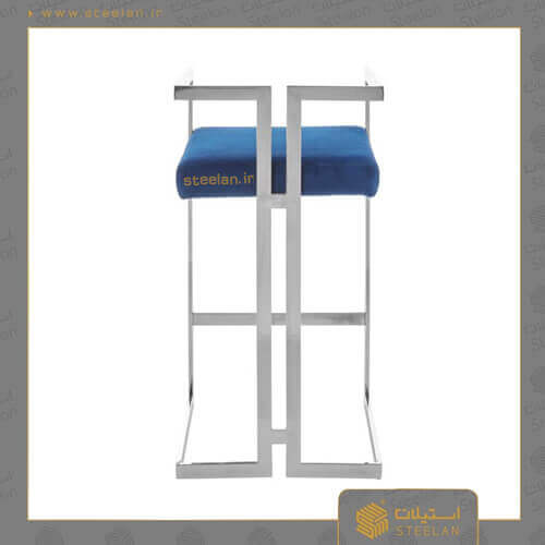 صندلی استیل اپن نقره ای آبی مدل ss8040